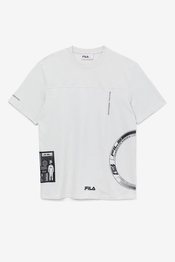 Fila Miesten Paidat Deltalife Graphic Valkoinen - NHOR-68912